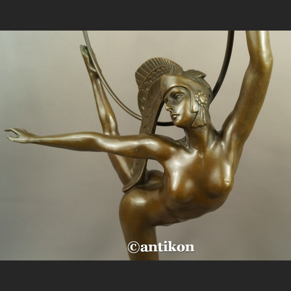 Rzeźba z brązu wysoka Tancerka z obręczą ART DECO Rzeźba z brązu wysoka Tancerka z obręczą ART DECO