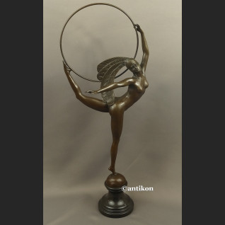 Rzeźba z brązu wysoka Tancerka z obręczą ART DECO Rzeźba z brązu wysoka Tancerka z obręczą ART DECO
