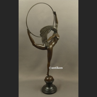 Rzeźba z brązu wysoka Tancerka z obręczą ART DECO Rzeźba z brązu wysoka Tancerka z obręczą ART DECO