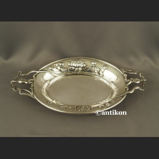 Patera secesyjna nenufary lilie wodne z początku XX w 