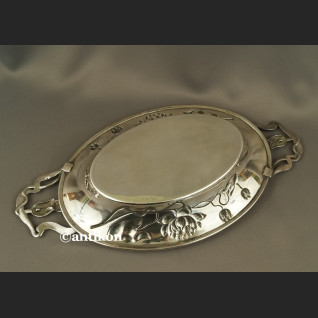 Patera secesyjna nenufary lilie wodne z początku XX w 