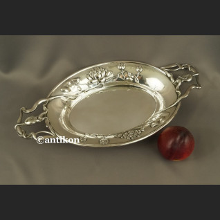 Patera secesyjna nenufary lilie wodne z początku XX w 