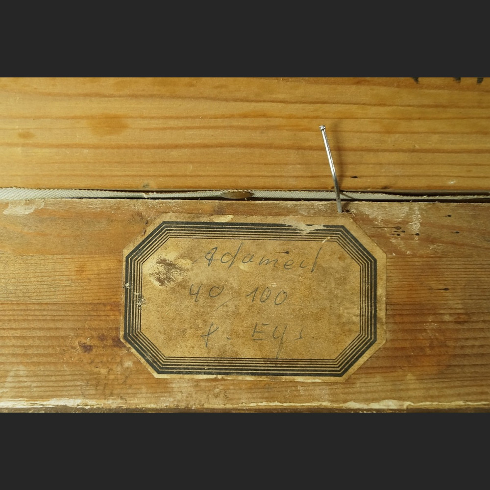 Obraz marynistyczny Łodzie rybackie w złotej ramie 