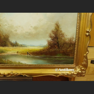 Malarstwo aukcyjne Seekatz Panorama z wiejską chatą 