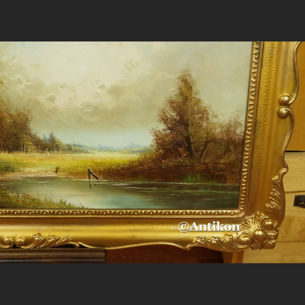 Malarstwo aukcyjne Seekatz Panorama z wiejską chatą 