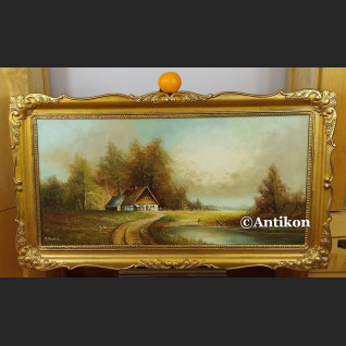 Malarstwo aukcyjne Seekatz Panorama z wiejską chatą 