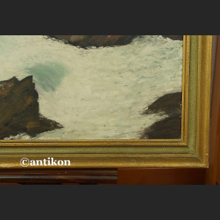 Olej na desce Wodospad leśny pejzaż