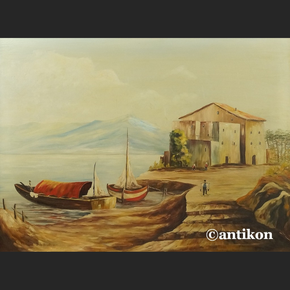 Obraz olejny śródziemnomorski pejzaż duże płótno do sypialni Obraz olejny śródziemnomorski pejzaż duże płótno do sypialni